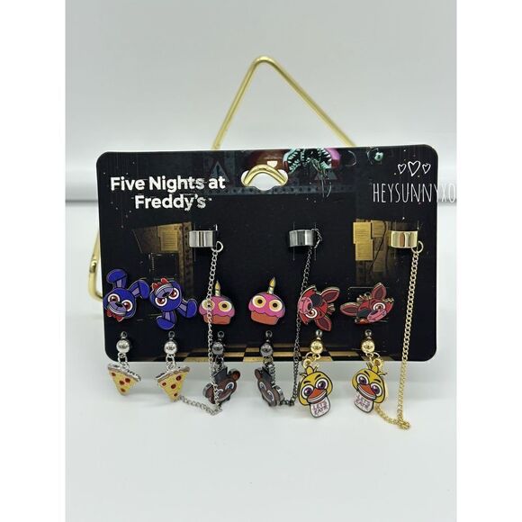 Five Nights At Freddy's Cuff Earring Set - Picture 1 of 2